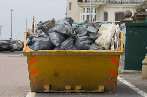 Central London waste management professionals at work