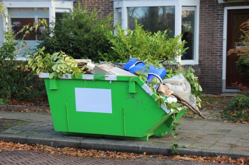 Various types of waste bins in Central London